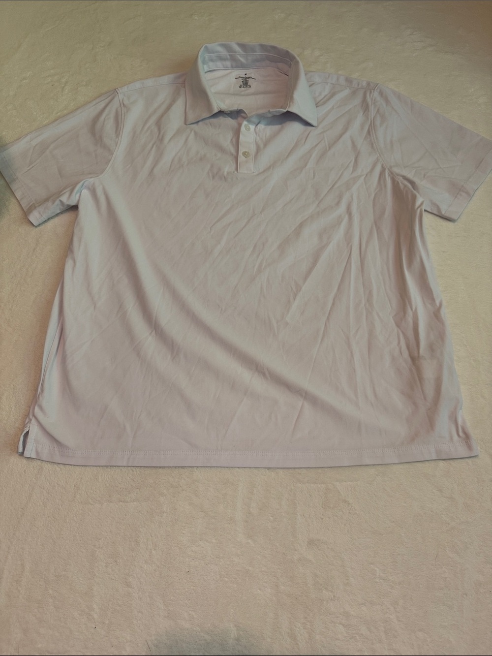 Fabletics Men’s White Athletic Quick Dry Polo Shirt